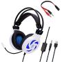GFDGFDG PS4 Gaming Headset, PC Over Ear Gaming Headphones with Noise Canceling Mic LED Light, 3D Surround Sound, for Xbox PC Laptop Smart Phone