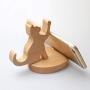 Cute Cat Cell Phone Stand, MHKBD Wooden Phone Stand Cell Phone Holder Desktop Cellphone Stand Universal Desk Stand for All Smart Phone Desk Decoration, Great Gift for Thanksgiving Day and Christmas