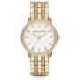 Michael Kors Womens Lady Nini Watch, Three Hand Quartz Movement with Crystal Bezel and White Logo dial