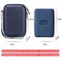 Canboc Carrying Case for Fujifilm Instax Mini Link Smartphone Printer, INSTAX Share SP-2 Mobile Printer, Mesh Pocket fits Fujifilm Instax Mini Instant Film, Cable, Travel Protective Cases, Dark Denim
