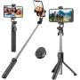 Selfie Stick, Extendable Selfie Stick Tripod with Detachable Wireless Remote and Tripod Stand Selfie Stick for iPhone X/iPhone 8/8 Plus/iPhone 7/7 Plus, Galaxy S9/S9 Plus/S8/S8 Plus/Note8,Huawei,More