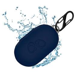 Haotop Case Cover Compatible with Galaxy Buds 2019/Buds+ Plus 2020,Soft Silicone Anti-Lost Earphone Full Protective Cover with Carabiner(Midnight Blue)