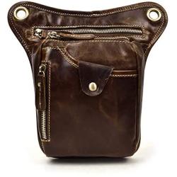 NKns Fanny Pack Mens Leather Purse Retro Mobile Phone Bag Mens Bag Crossbody Messenger Bag Waterproof Backpack