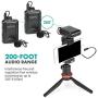Movo WMX-1-DUO 2.4GHz Dual Wireless Lavalier Microphone System Compatible with DSLR Cameras, Camcorders, iPhone, Android Smartphones, and Tablets (200 ft Audio Range) - Great for Teaching Tutorials