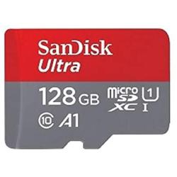 SanDisk 128GB SDXC Micro Ultra Memory Card Works with Samsung Galaxy A10, A20, A70 Cell Phone Class 10 (SDSQUAR-128G-GN6MN) Bundle with (1) Everything But Stromboli MicroSD and SD Card Reader