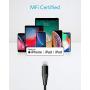 Anker iPhone 11 Charger, USB C to Lightning Cable [6ft Apple Mfi Certified] Powerline+ II Nylon Braided Cable for iPhone SE / 11 Pro/X/XS/XR / 8 Plus/AirPods Pro, Supports Power Delivery (Upgraded)