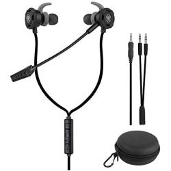 BlueFire 3.5 MM Gaming Headphone Wired Gaming Earphone Noise Cancelling Stereo Bass E-Sport Earphone with Adjustable Mic for PS4, Xbox One, Laptop, Cellphone, PC (Black)