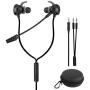 BlueFire 3.5 MM Gaming Headphone Wired Gaming Earphone Noise Cancelling Stereo Bass E-Sport Earphone with Adjustable Mic for PS4, Xbox One, Laptop, Cellphone, PC (Black)