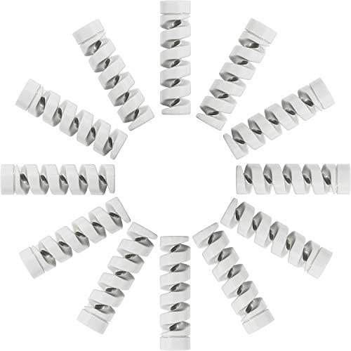 Jetec 12 Pieces Highly Flexible Silicone Micro USB Protector, Mouse Cable Protector, Suit for All Cell Phones, Computers and Chargers (Gray)