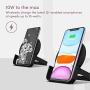 Wireless Charging Stand 10W by Playa (Wireless Charger Compatible w/iPhone SE, iPhone 11, Galaxy, Pixel, More) No Power Adapter (Required)