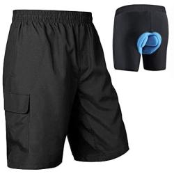 BALEAF Mens Mountain Bike Shorts 3D Padded MTB Bicycle Loose Fit Shorts Quick Dry