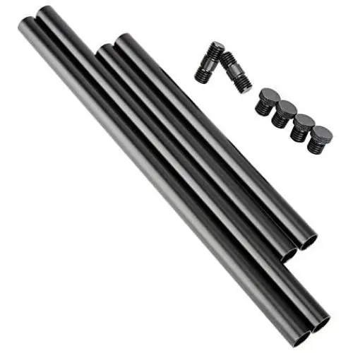 NICEYRIG 15mm Rod 8 Inch and 12 Inch, with M12 Thread Rod Connector Rod Cap Extend to 20 Inch Rods for Camera Shoulder Rig Support System - 189 NICEYRIG 15mm Rod 8 Inch and 12 Inch, with M12 Thread Rod Connector Rod Cap Extend to 20 Inch Rods for Camera Shoulder Rig Support System - 189