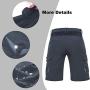 Ally Mens Mountain Bike Shorts Padded MTB Shorts Baggy Cycling Bicycle Bike Shorts with Padding Wear Relaxed Loose-fit