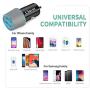 Cluvox Fast Car Charger Compatible for iPhone 11 Pro MAX/11 Pro/XS/MAX/XR/X/8/iPad Pro/Air/SE 2020, Samsung Galaxy S20/Plus/Ultra/S10/Note 10, LG, Moto Dual USB Car Lighter Adapter 18W with LED Light