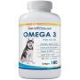 Salveo Petcare Omega 3 Fish Oil for Dogs - Natural Pet Supplement for Shiny Coat - Wild Caught More EPA & DHA Than Salmon Oil - No Fishy Smell or Mess - Ideal for Medium Large Dogs