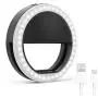 Selfie Ring Light, Rechargeable Clip on Selfie Fill Light with 36 LED Light, 3-Level Adjustable Brightness Compatible for iPhone, iPad, Android, Tablet, Laptop, Camera Video (Black) Selfie Ring Light, Rechargeable Clip on Selfie Fill Light with 36 LED Light, 3-Level Adjustable Brightness Compatible for iPhone, iPad, Android, Tablet, Laptop, Camera Video (Black)