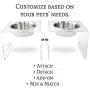 PetFusion Elevated Dog Bowls, Cat Bowls. [Attach, Detach, Add On, Mix Match Short 4" & Tall 8"]. Buy Singles or Pairs