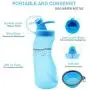 SYOSIN Dog Water Bottle,Foldable Pet Water Bottle,Leak Proof Dog Water Dispenser with Collapsible Bowl,Lightweight and Convenient Dog Travel Water Bottle for Walking, Hiking(500ml)