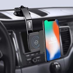 Magnetic Mount, WixGear Universal Dashboard Curved Magnetic Phone Car Mount Holder for Cell Phones and Mini Tablets with Fast Swift-snap Technology, Magnetic Cell Phone Mount