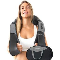 Shiatsu Back Shoulder and Neck Massager with Heat - Deep Tissue Kneading Back Massager for Neck, Shoulders, Foot, Legs - Electric Full Body Pillow Massage - Perfect Gift