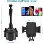 Benefree 2020 New Cup Holder Phone Mount Universal Adjustable Gooseneck Cup Holder Cradle Car Mount for Cell Phone iPhone Xs/XS/Max/X/8/7 Plus/Galaxy/Huawei(Black)