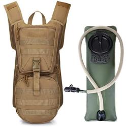 G4Free Military Tactical Hydration Pack Water Backpack with 3L Upgraded Bladder for Hiking, Running