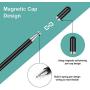 Universal Disc Stylus Pens, 2 in 1 Capacitive Stylist Pens for All Capacitive Touch Screens Cell Phones, iPad, Tablet, Laptops with 6 Replacement Tips by Molichang (2 Pcs) (Black/Black)