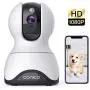 Pet Camera, Security Camera Conico 1080P HD Wireless Camera with Sound Motion Detection Two-Way Audio,Pan/Tilt/Zoom WiFi Surveillance Camera,Home Security Baby Cam with Night Vision Works with Alexa