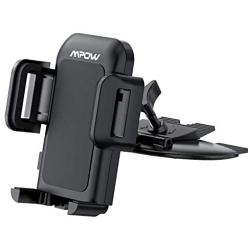 Mpow 051 Car Phone Mount, CD Slot Car Phone Holder, Car Mount with Three-Side Grips and One-Touch Design Compatible iPhone 11/11Pro/11Pro Max/Xs MAX/XR/XS/X/8/8Plus, Galaxy S10/S10+/S10e/S9/S9+/N9/S8