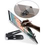 Foldable Cell Phone Stand, OMOTON Adjustable Aluminum Desktop Phone Holder Cradle Dock Compatible with iPhone Se 2/11 Pro Max/11 Pro/11, Samsung Note 10 Plus/S20 and Other Devices (4-9.7"), Black