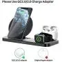 Wireless Charger Stand 3 in 1, Upgraded Wireless Charger Station for Apple Watch 1/2/3/4/5 AirPods iPhone 11/11pro/11pro Max/X/XS/XR/XS Max/8/8 Plus, Charging Dock Station for Other Qi-Enable Phone