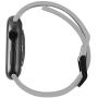 URBAN ARMOR GEAR UAG Compatible with Apple Watch 44mm 42mm Series 5/4/3/2/1 Silicone Band Scout [Silver] Slim Adjustable Waterproof Sporty Replacement Watch Strap