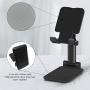 Cell Phone Stand, Adjustable Cell Phone Stand, TopACE Foldable Portable Desktop Stand, Phone Holder Stand for Desk Sturdy Aluminum Metal Stand for Phone/iPad/Kindle/Tablet/Switch (Black)