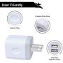 USB Wall Charger, Cube Charger 2 Port Charging Box 4Pack 2.1A/5V Home Travel Charger Plug USB Power Adapter Charging Station Base for iPhone 11 Pro Max XR XS X 8 7 6 6S Plus 5S 5, iPad, iPod, Samsung