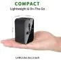 NEWVANGA International Universal All in One Worldwide Travel Adapter Wall Charger AC Power Plug Adapter with Dual USB Charging Ports for USA EU UK AUS European Cell Phone Laptop