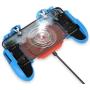 Studyset Gaming Controller Gamepad H5 Portable PUBG Mobile Phone Game Controller Joystick Cooling Fan Gamepad for iOS Android Blue Red with Fan