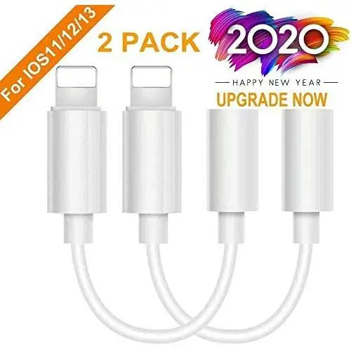 (2Pack) Headphone Jack Aux Adapter Dongle for iPhone Xs/Xs Max/XR/ 8/8 Plus/X (10) / 7/7 Plus Adapter to 3.5mm Jack Converter Car Charge Accessories Cables & Audio Connector Earphone Splitter Adapter (2Pack) Headphone Jack Aux Adapter Dongle for iPhone Xs/Xs Max/XR/ 8/8 Plus/X (10) / 7/7 Plus Adapter to 3.5mm Jack Converter Car Charge Accessories Cables & Audio Connector Earphone Splitter Adapter