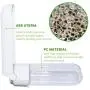 SenYouth 420ml White Double Leakproof Portable Pet Water Bottle, With Detachable & Rotatable Clamshell Wide Sink, ABS and PC Material, Walking and Other Drinking Feeder For small/medium dogs