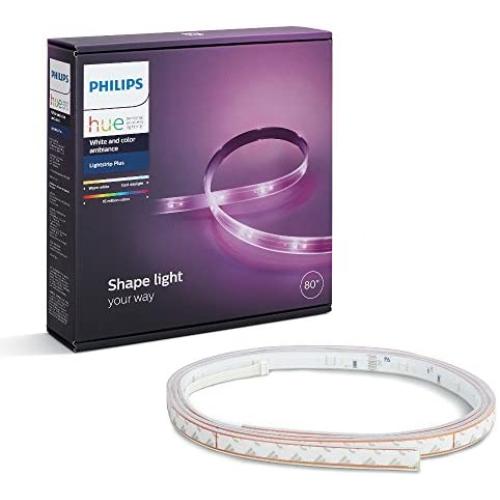 Philips Hue White and Color Ambiance LightStrip Plus Dimmable LED Smart Light (Requires Hue Hub, Works with Alexa, HomeKit & Google Assistant)