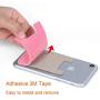 ARKTEK Phone Wallet, Stick On Sleeve Cell Phone Case Adhesive Silicone Credit Card Holder(Pink)