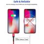 USB C to Lightning Cable 6FT, JSAUX [Apple MFi Certified] iPhone 11 Lightning to USB-C Fast Charging Cable Compatible with iPhone 11/11 Pro/11 Pro Max/X/XS/XR/XS/8/8 Plus, Supports Power Delivery-Red