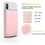 OMEETIE Battery Case for iPhone Xs Max, 5000mAh Slim Portable Rechargeable Charging Case Compatible with iPhone Xs Max(6.5 inch) Protective Charger Case(Pink)