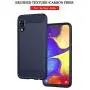 Muokctm Samsung Galaxy A10E Case, with Tempered Glass Screen Protector, Slim Soft TPU Protective Rubber Bumper Case Cover for Samsung Galaxy A10E Phone (Blue)