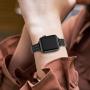 STIROLL Thin Replacement Band Compatible for Apple Watch 38mm 40mm 42mm 44mm, Stainless Steel Metal Wristband Women Men for iWatch 5/4/3/2/1 (Black, 38mm/40mm)
