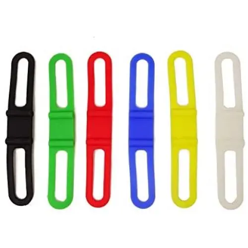 HONBAY 12PCS Silicone Elastic Flashlight Torch Mount Fix Bands for Cycling Bike Bicycle HONBAY 12PCS Silicone Elastic Flashlight Torch Mount Fix Bands for Cycling Bike Bicycle