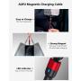 Magnetic Charger Phone Charging Cable USB Charger 360° & 180° Magnet Charging Cables Compatible with Micro Type C Iproduct (Red/3Pack/3.3FT/3.3FT/6.6FT)