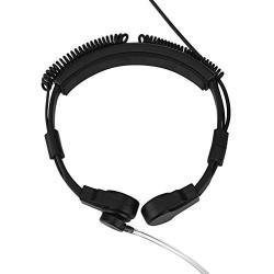 3.5mm PTT Throat Mic Earpiece Throat Mic Headset Acoustic Tube Earpiece with Finger PTT Flexible Anti Radiation Covert Air Acoustic Tube Headset for Mobile Phone
