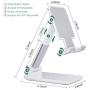 Esonstyle Cell Phone Stand Tablet Stand Foldable Portable Desktop Stand Adjustable Height and Angle Phone Holder for Desk Sturdy Aluminum Metal Stand Compatible with iPhone 11 Pro XS Max XR X Samsung