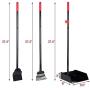 PAWCHIE Pet Poop Tray and Rake - Large Dog Pooper Scooper with Spade - 1 Metal Tray and 2 Rakes Set - 37.4 Inches Long Handle for Waste Removal