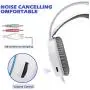 Dland Gaming Headset with Mic and Changeable LED Light for Laptop,Computer, Cellphone, PS4 and Xbox, 3.5mm Wired Noise Isolations Gaming Headphones with Volume Control-White Dland Gaming Headset with Mic and Changeable LED Light for Laptop,Computer, Cellphone, PS4 and Xbox, 3.5mm Wired Noise Isolations Gaming Headphones with Volume Control-White